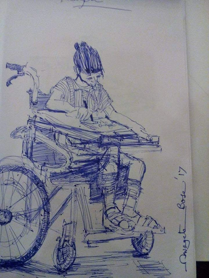 Portrait painting by Swagata Bose
